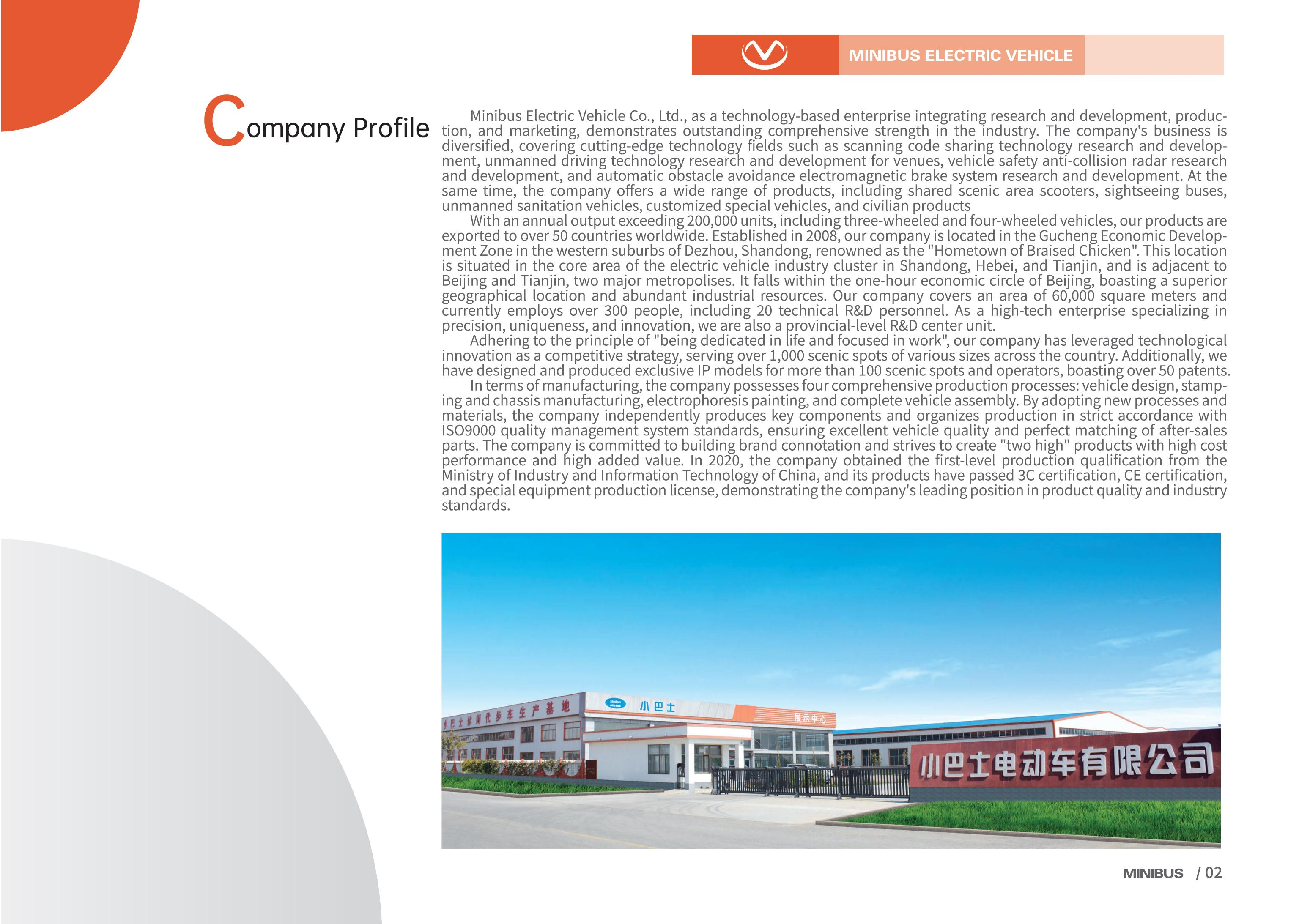 Company profile page